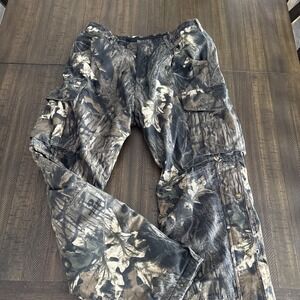 VTG Cabela's Super Slam Mossy Oak Camo Pants Mens 34 Reg USA Hunting Camoflauge